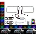 03-06 Chevy Silverado Multi-Color LED RGB SMD Fog Light Halo Ring BLUETOOTH Set