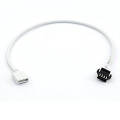 12 Inch 4 Female Flat Pin to 4 Male Snap Connector Adapter Cable LED RGB Strip Light Octane Lighting