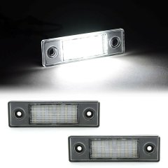 White LED Light Rear License Plate Frame Bulbs Pair Fits 09-19 Chevy Cruze Octane Lighting