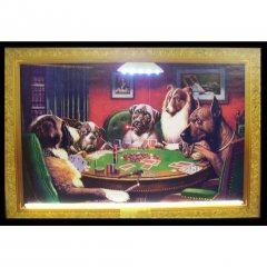 DOGS PLAYING POKER NEON/LED PICTURE