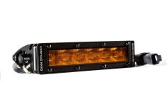 6 Inch LED Light Bar Single Row Straight SS6 Amber Wide Light Bar Single Diode Dynamics