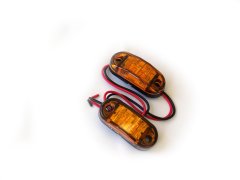 Truck and Trailer LED 2.5x1 Inch Amber Marker w/ 2 Hole Mount Come  Inch Pairs Race Sport Lighting