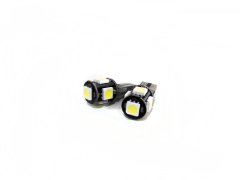 T10 / 194 5050 CANBUS LED 5-Chip Version White Pair Race Sport Lighting