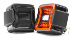 Jeep Wrangler JL 18-Pres LED Tail Light System Plug and Play Smoked Race Sport Lighting