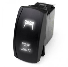 LED Rocker Switch w/ White LED Radiance Roof Lights Race Sport Lighting