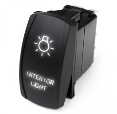 LED Rocker Switch w/ White LED Radiance Interior Lights Race Sport Lighting