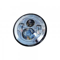 7" Motorcycle Chrome Projector Octane HID LED Light Bulb Headlight For Harley