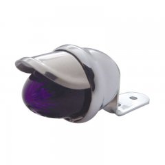 Chrome Mini Auxiliary Incandescent Light w/ Stainless Steel Visor - Purple | Honda / Pedestal