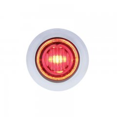 3 LED Dual Color Mini Clearance/Marker Light - Red/White | Clearance Marker Lights