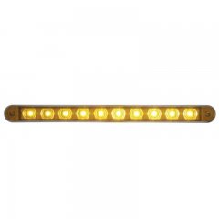 10 LED 9" Turn Signal Light Bar w/ Bezel - Amber LED/Amber Lens | Turn Signal Lights