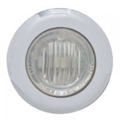 3 LED Mini Clearance/Marker Light w/ Bezel - Amber LED/Clear Lens | Clearance Marker Lights