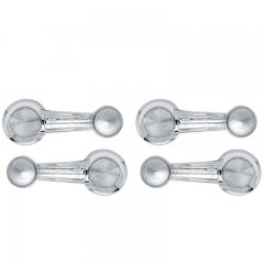 67-81 Gm Interior Chrome Window Crank Handles - Clear Knob - Set Of 4