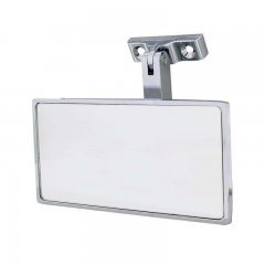 Chrome Aluminum Interior Rear View Mirror -Screw-On Mount - Rectangular Mirror | Interior Mirrors / Accessories