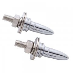 Chrome Bullet Shape License Plate Fasteners | License Plate Accessories