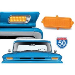 60 61 62 63 64 65 66 Chevy Truck LED Amber Park Turn Signal Light Lenses Pair