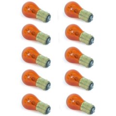 #1157 Amber Stock Tail Light Rear Brake Stop Turn Signal Lamps Bulbs Box Of 10