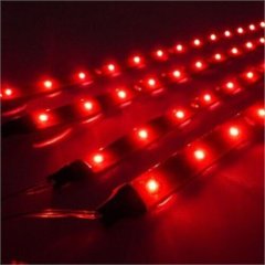 4 12" Red Car Truck Rv Grill Hood 15 LED Under Glow Waterproof Light Bulb Strips