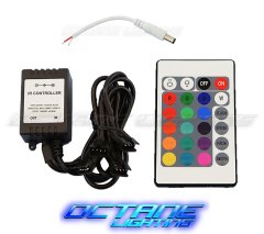 24 Key 16 Color IR Remote Control Controller SMD RGB LED Strip 12V 4-Head Snap