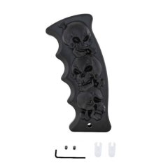 Black Skull Pistol Grip Gear Shift Knob Lever Handle Column Floor Shifter