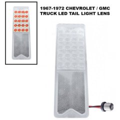 67-72 Chevrolet GMC Truck 20-LED Clear Tail Turn Signal Park Light 1157 Lens