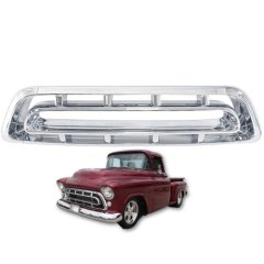 57 Chevy Pickup Truck Chrome Steel Front Grill Grille Assembly Chevrolet 1957