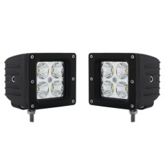 3" LED Square Pod Spot Light ATV Boat Truck Grill Bumper Off Road Pair Fits Jeep