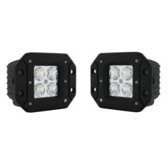 3" LED Square Pod Flush Mount Spot Light Boat Truck Grill Bumper Off Road Pair