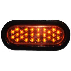 (1) 6" Work Truck Box Trailer Rv Brake Tail Park Turn Signal Lights Amber 26-Led