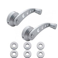 Ford Car Inside Interior Brushed Aluminum Billet Window Cranks Handles Pair 1