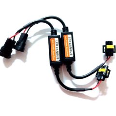 H11 LED Error Canceler Anti No Flicker Capacitor Headlight Canbus Fix Plug Pair