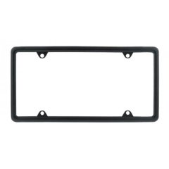 Black Steel 1/2" Wide Plain 4 Hole License Plate Trim Frame