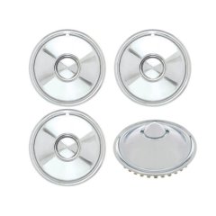 16" Metal Chrome Sombrero w/ Bullet Center Hub Cap Wheel Trim Covers Set of 4