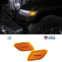 Diode Dynamics LED Amber Sidemarkers For: 2018-21 Jeep Wrangler JL / Gladiator