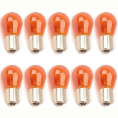 1156NA 12V Amber Park Parking Back Up Tail Light Signal Lamps Box of 10 Bulbs