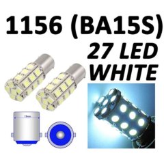 #1156 27SMD White LED 12V Park Parking Back Up Tail Light Turn Signal Lamp Bulbs
