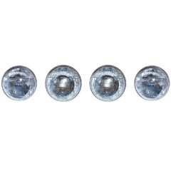 5-3/4" 5.75 Sealed Beam Glass Hi & Low Headlight Headlamp Head Light Bulbs Set 4