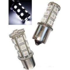 White LED 1156 12V Park Parking Back Up Tail Light Turn Signal Lamp Bulbs 18SMD Octane Lighting