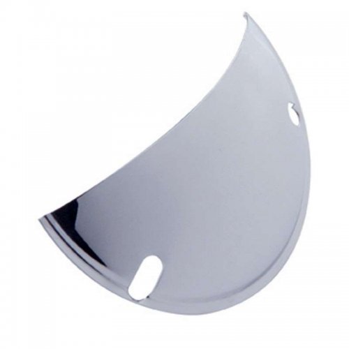 5 3/4" Round Chrome Headlight Shield | Headlight Visors and Shields