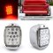 Red LED Tail Light Clear Lens w/ Chrome Housing Pair for 1940-53 Chevy GMC Truck