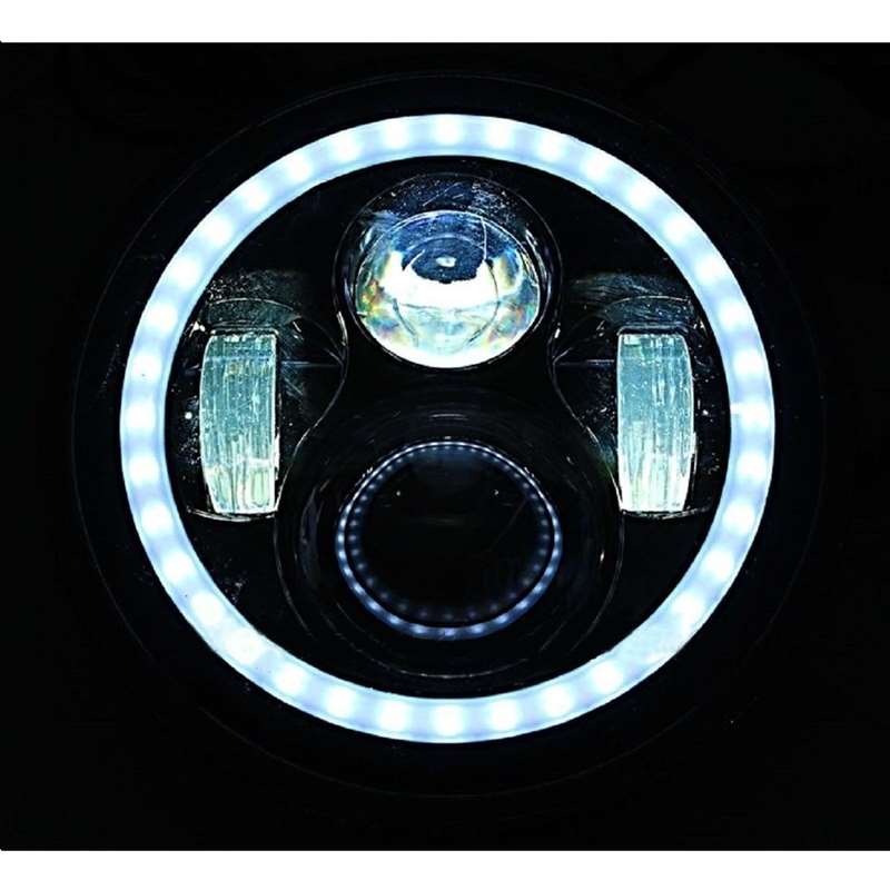7/" Projector HID 6500K LED Octane White Amber Halo Headlight Light Bulbs Pair