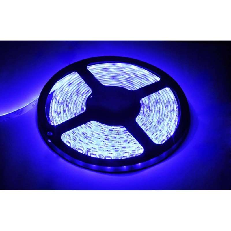 15Ft Blue LED Ambient Illuminate Mood Lighting Light Strip Black