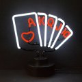 ROYAL FLUSH POKER NEON SCULPTURE