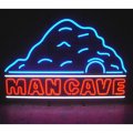 MANCAVE WITH CAVE NEON SIGN