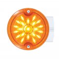 21 LED 3 1/4" Round Harley Signal Light w/ Housing - Amber LED/Amber Lens | Motorcycle Products