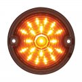 21 LED 3 1/4" Harley Signal Light w/ 1157 Plug - AmberLED/Smoke Lens | Motorcycle Products