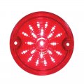 21 LED 3 1/4" Harley Signal Light w/ 1157 Plug - Red LED/Red Lens | Motorcycle Products