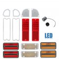 71-72 Chevy & GMC Truck LED Red Clear Tail Back Up Side Park Light Lenses Set NH