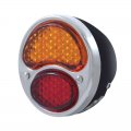 1928-31 Model "A" LED Tail Lamp w/ Black Housing - Red/Amber Lens 6V L/H | Complete LED Tail Lights