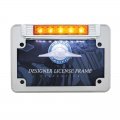 5 Amber LED Motorcycle License Plate Frame - Auxiliary Light | Motorcycle Products