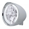 "CHOPPER" Headlight w/ Razor Visor - 34 White LED H4 Bulb | Motorcycle Products